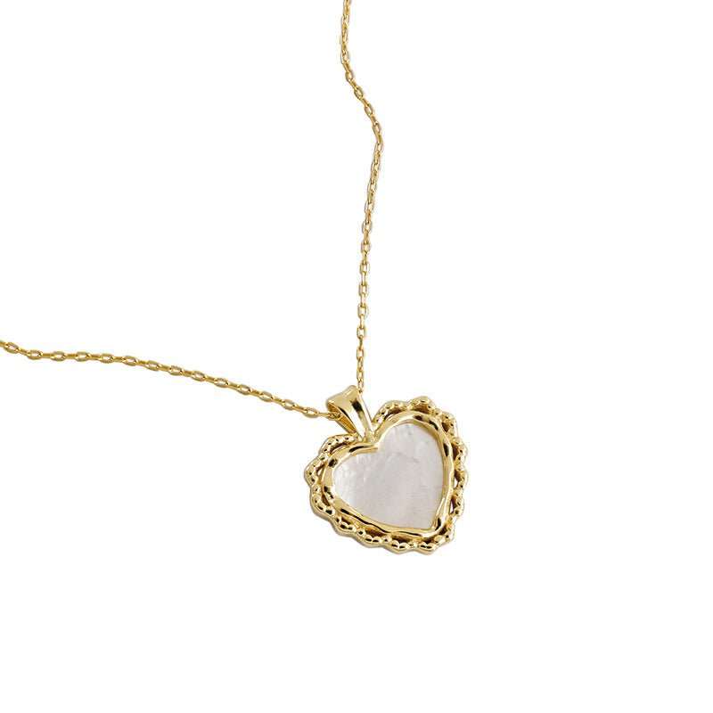 Anniversary Mother of Shell Heart 925 Sterling Silver NecklaceMain Stone: Mother of Shell
Main Stone Quantity: 1 
Pendant Size: 17.6mm * 19.3mm 
Metal Material: Solid 925 Sterling Silver
Metal Electroplating: 18K Yellow Gold/RhJEWELLYJEWELLYShell Heart 925 Sterling Silver Necklace