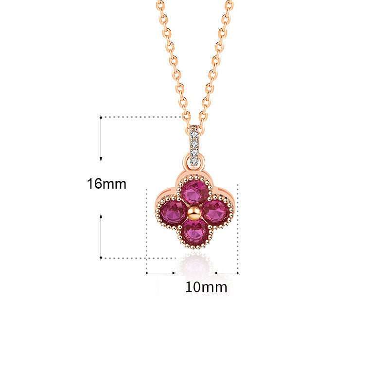 Beautiful Pink CZ Four Leaf Clover 925 Sterling Silver NecklaceMain Stone: Cubic Zirconia
Main Stone Quantity: 42 
Pendant Size: 16mm * 10mm 
Metal Material: Solid 925 Sterling Silver
Metal Electroplating: Rose Gold/Rhodium
ChaiJEWELLYJEWELLYLeaf Clover 925 Sterling Silver Necklace