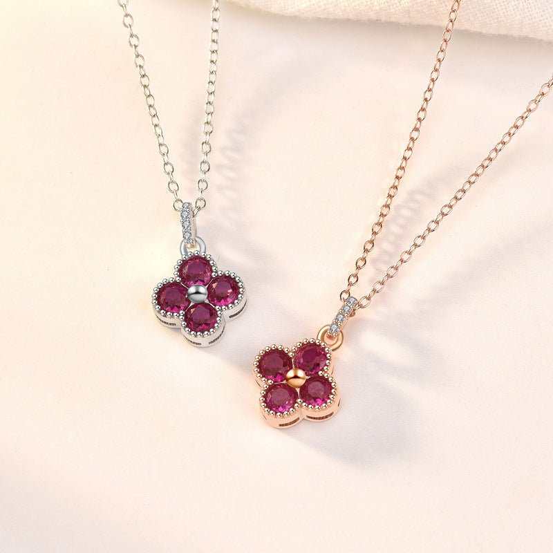 Beautiful Pink CZ Four Leaf Clover 925 Sterling Silver NecklaceMain Stone: Cubic Zirconia
Main Stone Quantity: 42 
Pendant Size: 16mm * 10mm 
Metal Material: Solid 925 Sterling Silver
Metal Electroplating: Rose Gold/Rhodium
ChaiJEWELLYJEWELLYLeaf Clover 925 Sterling Silver Necklace