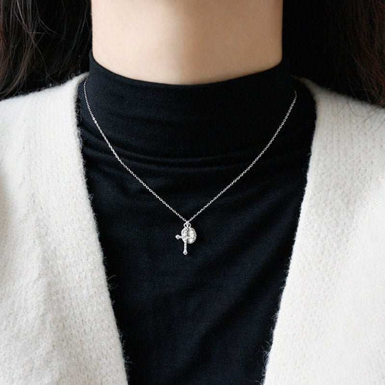 Casual Geometry Round Cross 925 Sterling Silver Necklace - JEWELLY