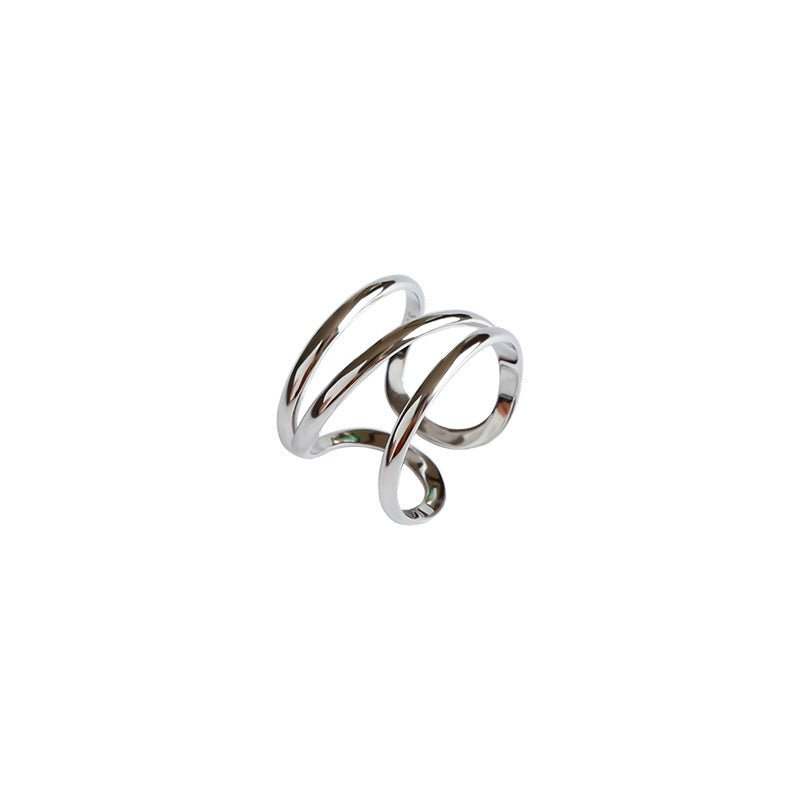 CHIC Three Lines Cross 925 Sterling Silver Adjustable RingRing Width: 12.1mm
Ring Diameter: 16.9mm
Ring Size: Open Size/Adjustable
Metal Material: Solid 925 Sterling Silver
Metal Electroplating: Rhodium
Total Weight: 2.34gRingJEWELLYJEWELLYLines Cross 925 Sterling Silver Adjustable Ring