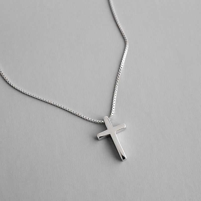 Classic Cross Casual 925 Sterling Silver Necklace - JEWELLY