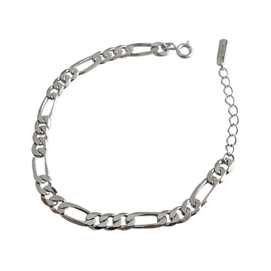 Classic Hollow Chain 925 Sterling Silver Bracelet - JEWELLY