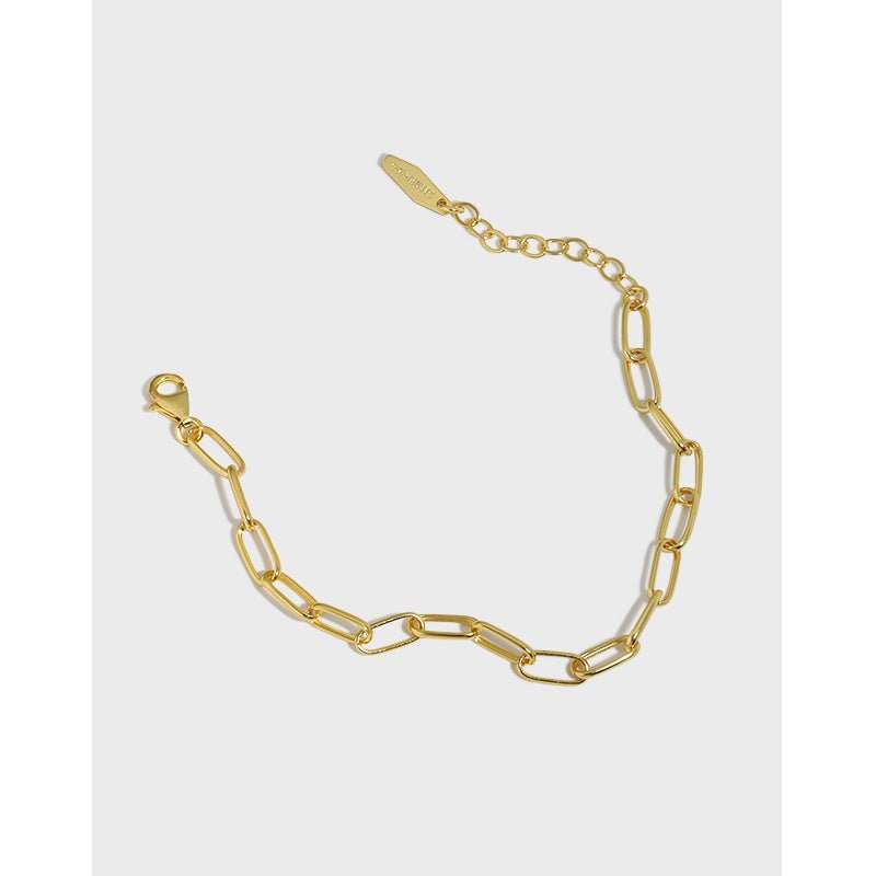 Classic Hollow Chain New 925 Sterling Silver BraceletPendant Size: 4.5mm 
Metal Material: Solid 925 Sterling Silver
Metal Electroplating: 18K Yellow Gold/Rhodium
Chain Length: 150mm + 30mm Adjustable
Total Weight: 3.05JEWELLYJEWELLY925 Sterling Silver Bracelet