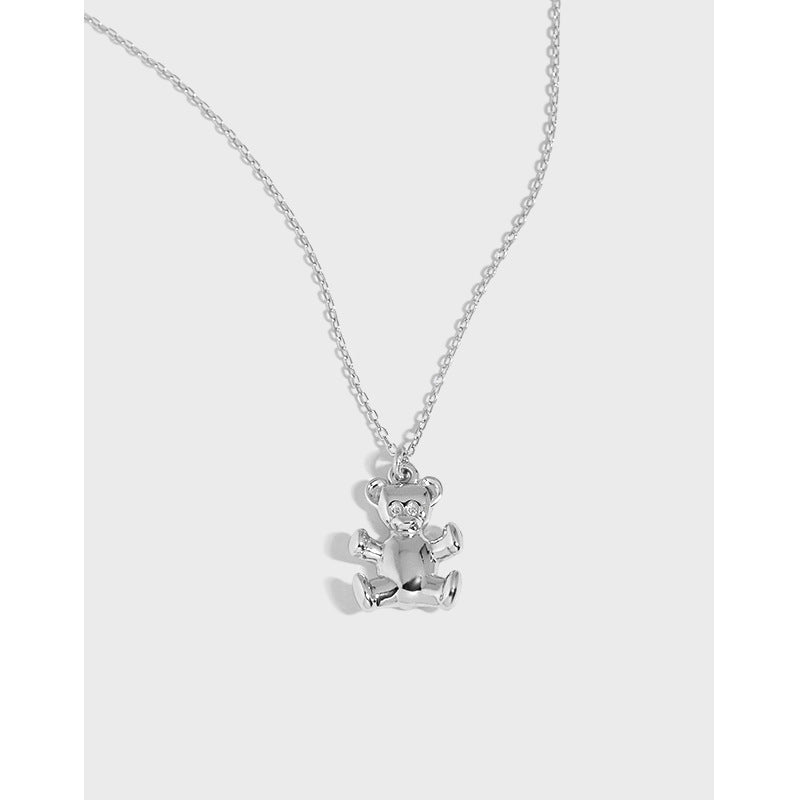 Cute Gift Bear 925 Sterling Silver Necklace - JEWELLY