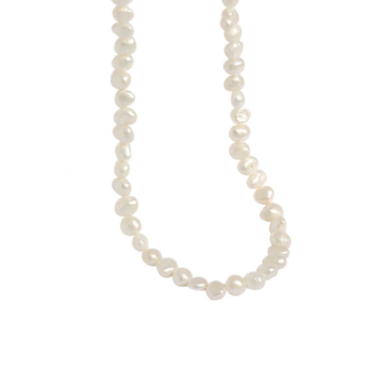 Fashion Baroque Freshwater Pearl 925 Sterling Silver Necklace - JEWELLY