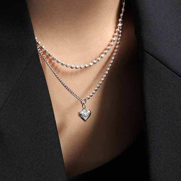 Fashion Beads 925 Sterling Silver NecklaceBead Size: 3mm 
Metal Material: Solid 925 Sterling Silver
Metal Electroplating: No Plating
Chain Length: 410mm + 45mm Adjustable
Total Weight: 9.15g - 9.25gJEWELLYJEWELLYFashion Beads 925 Sterling Silver Necklace