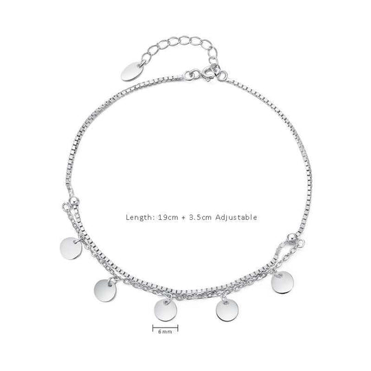 Fashion Dangle Silver Bean 925 Sterling Silver Double Layer Foot AnkleMetal Material: Solid 925 Sterling Silver
Bean Size: 6mm * 6mm
Anklet Size: 190mm+30mm Adjustable
Metal Electroplating: Rhodium
Total Weight: 3.14gJEWELLYJEWELLYFashion Dangle Silver Bean 925 Sterling Silver Double Layer Foot Anklet