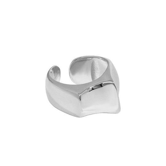 Fashion Glaze Irregular 925 Sterling Silver Adjustable Ring - JEWELLY