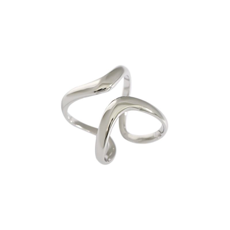 Fashion Hollow Irregular 925 Sterling Silver Adjustable Ring - JEWELLY