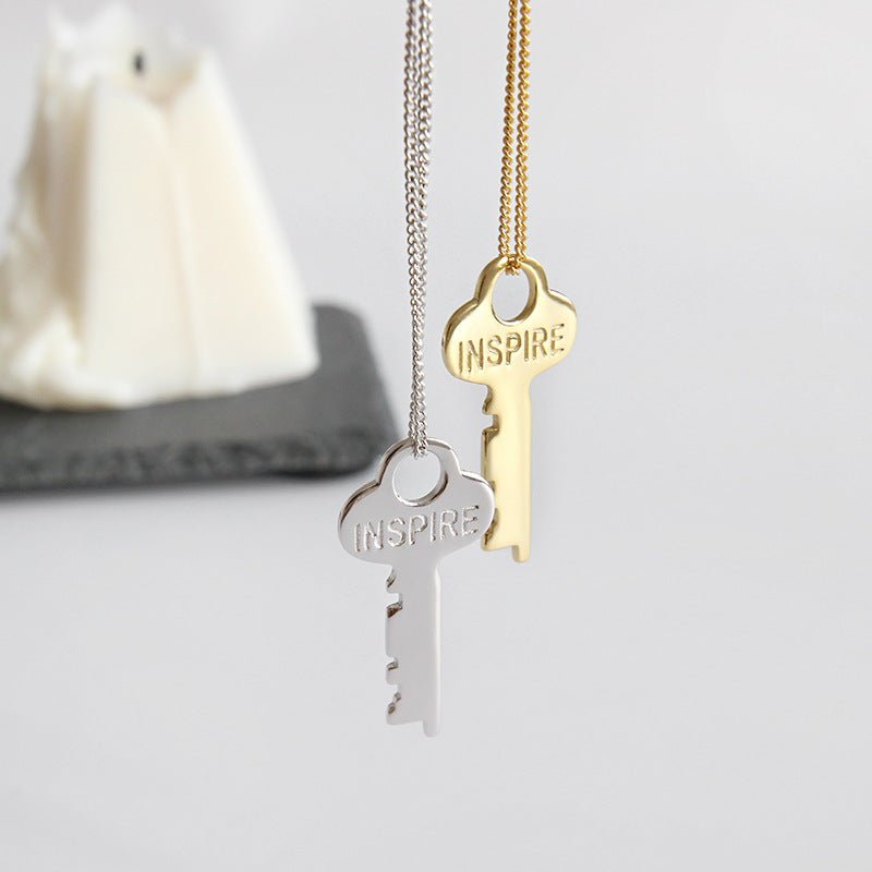 Fashion INSPIRE Letter Key 925 Sterling Silver Necklace - JEWELLY