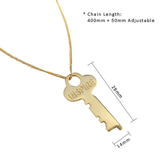 Fashion INSPIRE Letter Key 925 Sterling Silver Necklace - JEWELLY