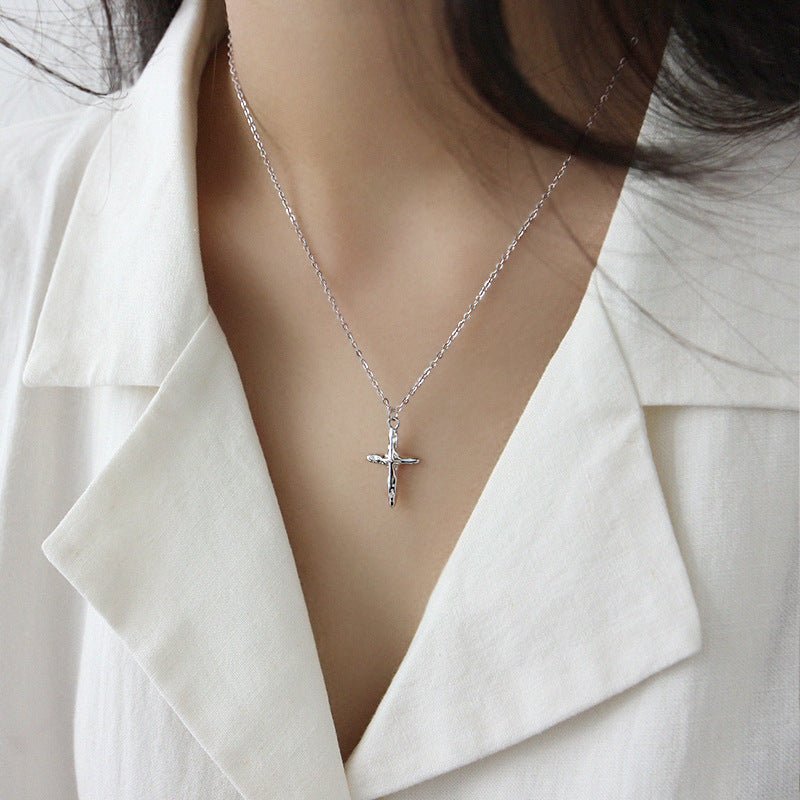 Fashion Irregular Cross 925 Sterling Silver Necklace - JEWELLY