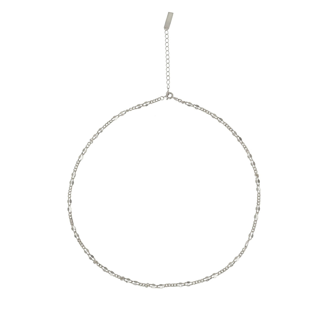 Fashion Irregular Golden Hollow Chain 925 Sterling Silver Necklace - JEWELLY