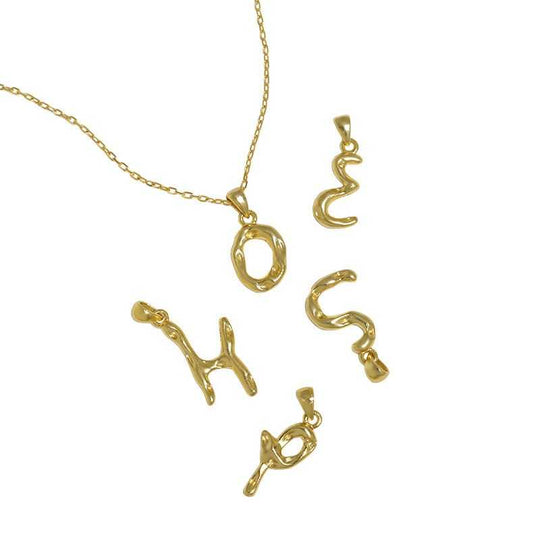 Fashion Irregular Letters A-Z 925 Sterling Silver PendantPendantA-Z Size: 12mm - 16mm 
Chain Width: 1.45mm 
Metal Material: Solid 925 Sterling Silver
Metal Electroplating: 18K Yellow Gold/Rhodium
Chain Length: 390mm + JEWELLYJEWELLY925 Sterling Silver Pendant