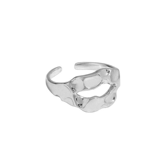 Fashion Irregular Lip 925 Sterling Silver Adjustable Ring - JEWELLY