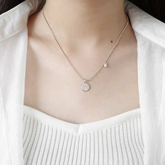 Fashion Love Always Being at Last 925 Sterling Silver NecklacePendant Size: 10mm 
Metal Material: Solid 925 Sterling Silver
Accent Stone: AAA Cubic Zirconia
Metal Electroplating: Rhodium
Chain Length: 400mm + 50mm Adjustable
ToJEWELLYJEWELLY925 Sterling Silver Necklace