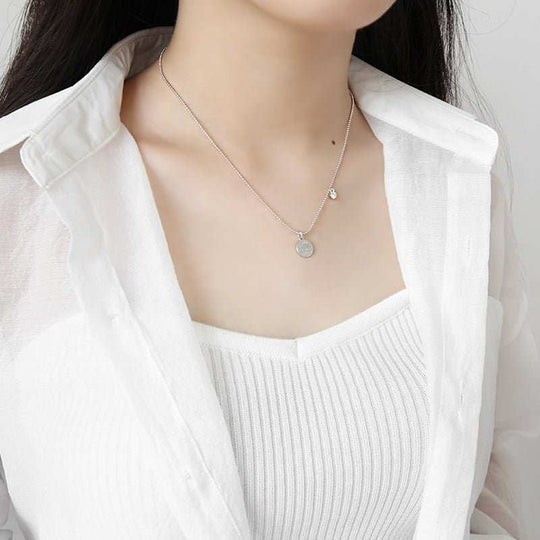 Fashion Love Always Being at Last 925 Sterling Silver NecklacePendant Size: 10mm 
Metal Material: Solid 925 Sterling Silver
Accent Stone: AAA Cubic Zirconia
Metal Electroplating: Rhodium
Chain Length: 400mm + 50mm Adjustable
ToJEWELLYJEWELLY925 Sterling Silver Necklace