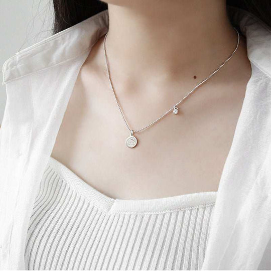 Fashion Love Always Being at Last 925 Sterling Silver NecklacePendant Size: 10mm 
Metal Material: Solid 925 Sterling Silver
Accent Stone: AAA Cubic Zirconia
Metal Electroplating: Rhodium
Chain Length: 400mm + 50mm Adjustable
ToJEWELLYJEWELLY925 Sterling Silver Necklace