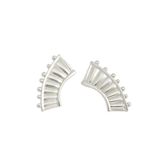 Fashion Lyre Piano 925 Sterling Silver Stud Earrings - JEWELLY