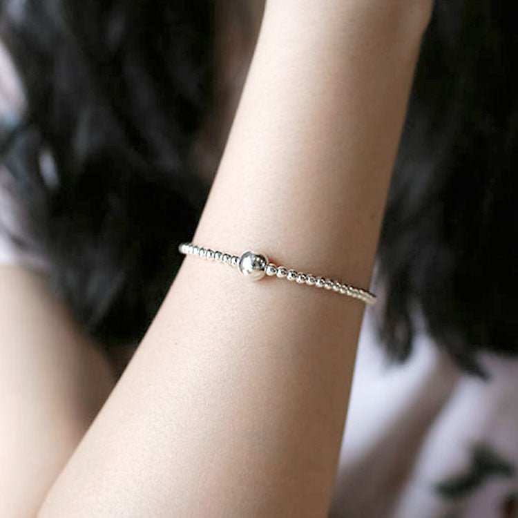 Fashion New Beads 925 Sterling Silver BraceletPendant Size: 8mm 
Metal Material: Solid 925 Sterling Silver
Metal Electroplating: Rhodium
Chain Length: 160
Total Weight: 4.27gJEWELLYJEWELLYBeads 925 Sterling Silver Bracelet