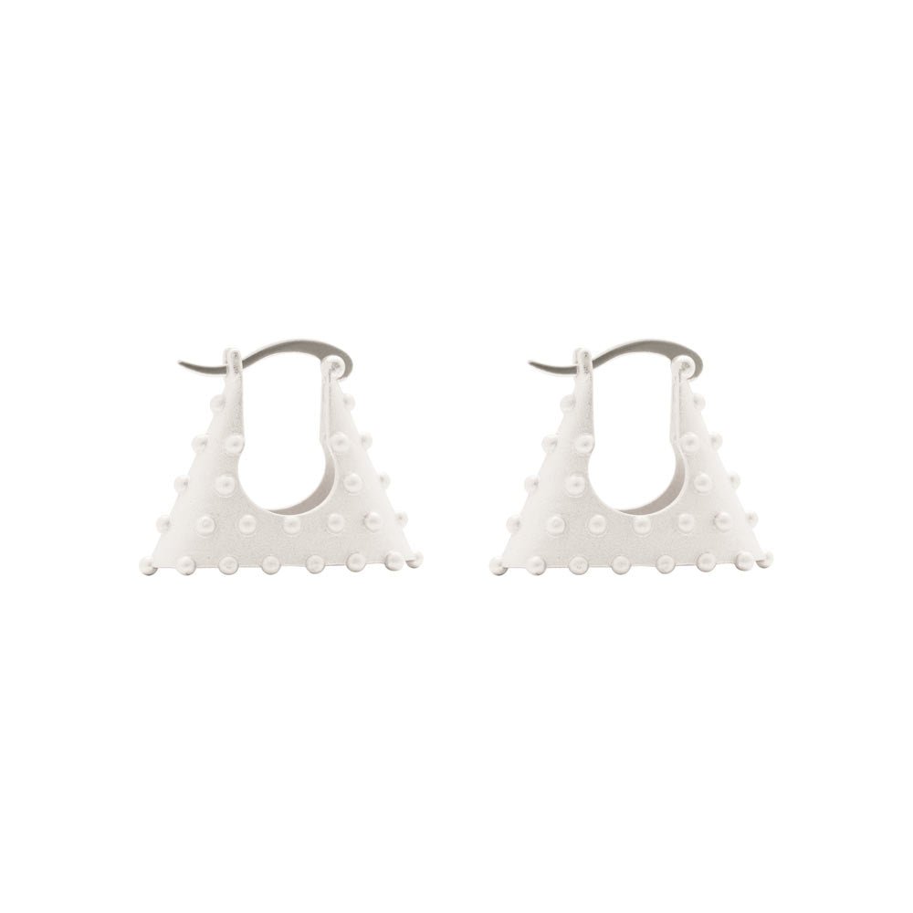 Fashion Rivet Women Bag 925 Sterling Silver Hoop Earrings - JEWELLY