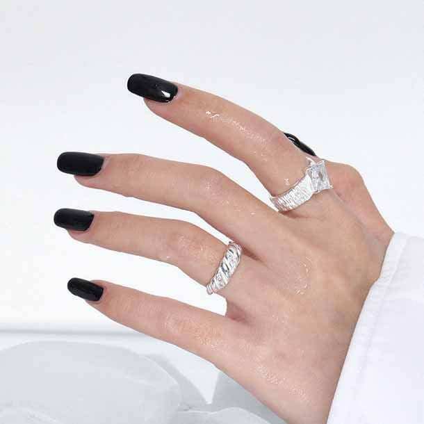 Fashion Twisted CZ 925 Sterling Silver Adjustable Ring - JEWELLY