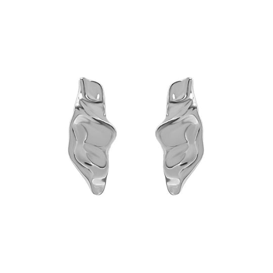 Geometry Irregular Pods 925 Sterling Silver Stud Earrings - JEWELLY