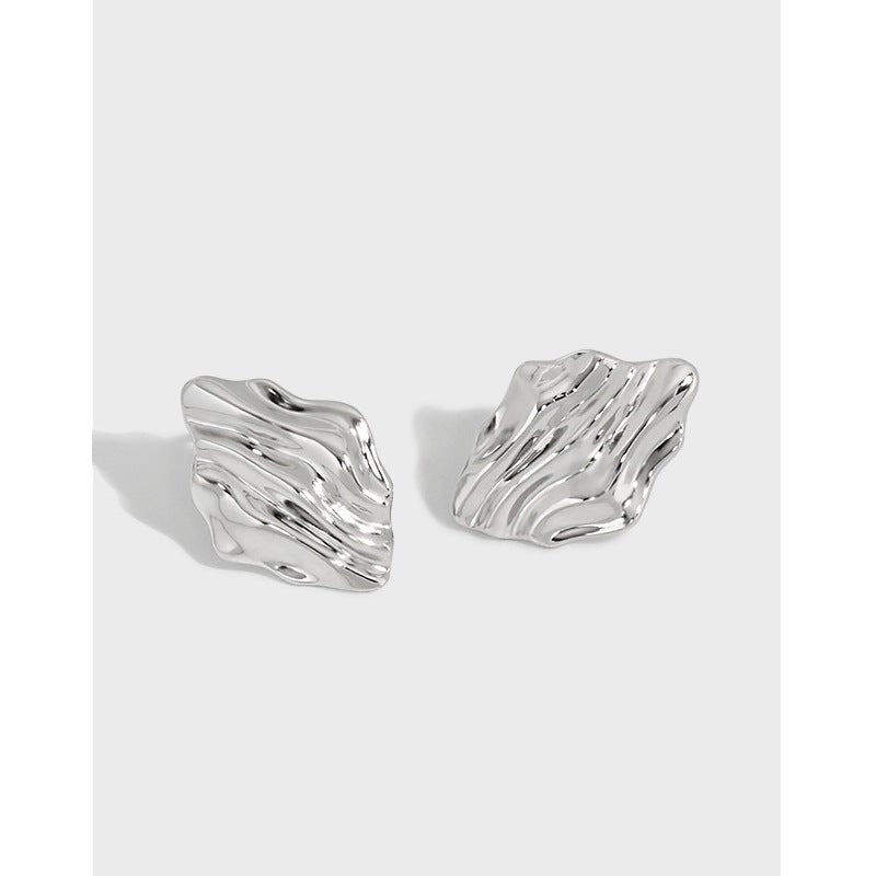 Geometry Irregular Stones Office 925 Sterling Silver Stud Earrings - JEWELLY