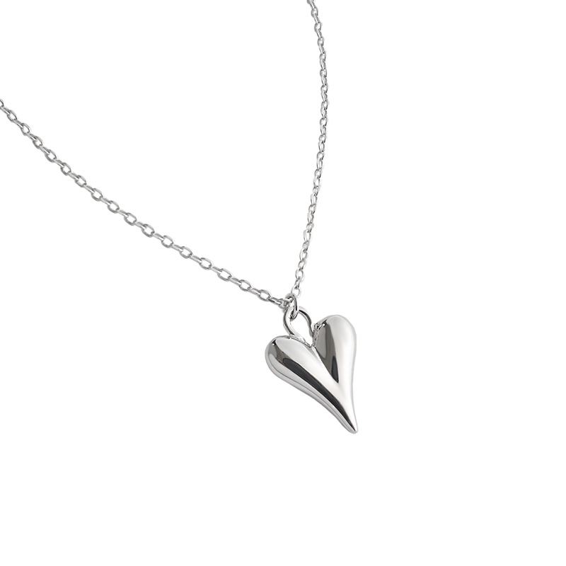 Girl Irregular Heart 925 Sterling Silver Necklace - JEWELLY