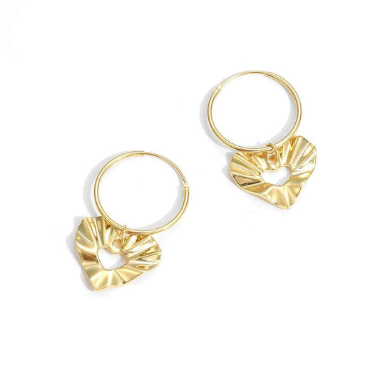 Heart Wave The Shape Of Crushing 925 Sterling Silver EarringsPendant Size: 19mm * 15.5mm
Hoop Size: 20mm * 20mm
Metal Material: Solid 925 Sterling Silver
Metal Electroplating: 18K Yellow Gold/Rhodium
Total Weight: 5g
DesiJEWELLYJEWELLYCrushing 925 Sterling Silver Earrings