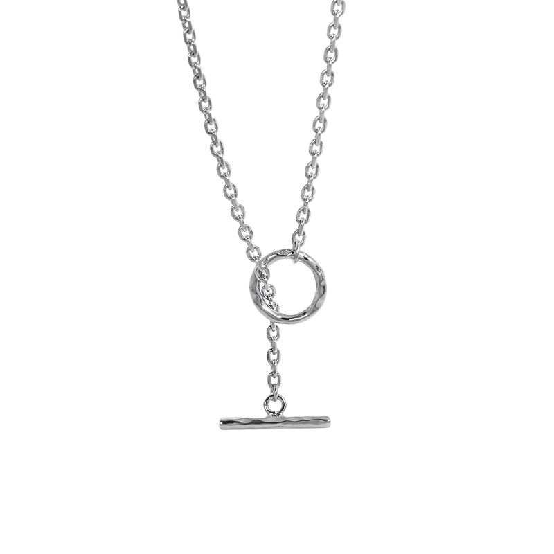 Holiday OT Buckle 925 Sterling Silver Chain NecklacePendant Size: 21.8mm/15.5mm 
Metal Material: Solid 925 Sterling Silver
Metal Electroplating: Rhodium
Chain Length: 425mm
Total Weight: 9.35gJEWELLYJEWELLYHoliday OT Buckle 925 Sterling Silver Chain Necklace