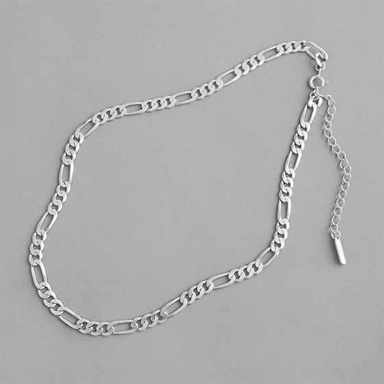 Hollow Chain Choker 925 Sterling Silver Necklace - JEWELLY