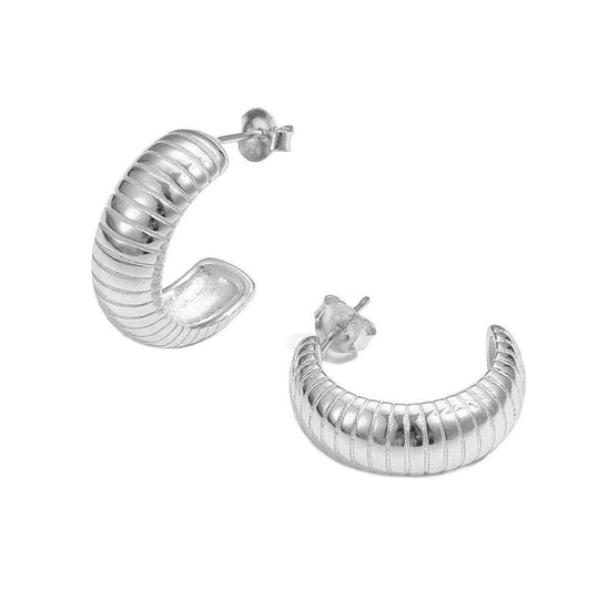 Hot C Shape Tube 925 Sterling Silver Hoop EarringsEarring Size: 15.8mm * 7.5mm 
Metal Material: Solid 925 Sterling Silver
Metal Electroplating: 18K Yellow Gold/Rhodium
Earring Backs: Solid 925 Sterling Silver
ToJEWELLYJEWELLYShape Tube 925 Sterling Silver Hoop Earrings