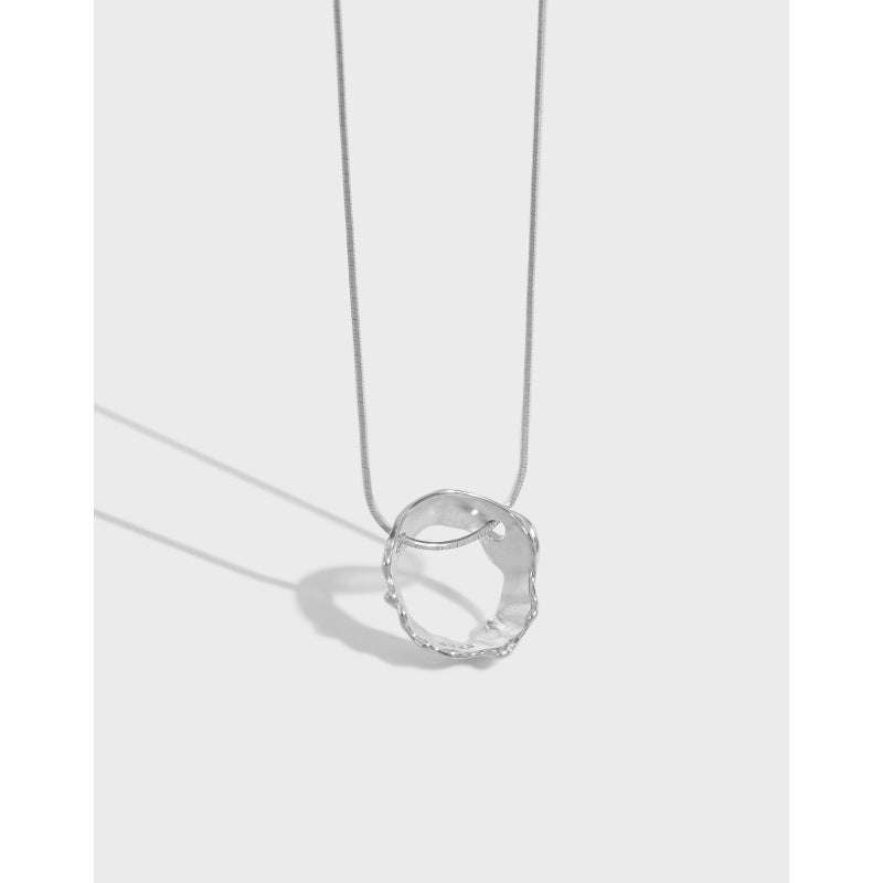 Hot Irregular Circle Snake Chain 925 Sterling Silver Necklace - JEWELLY