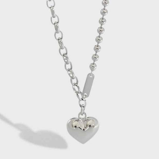 Lady Heart 925 Sterling Silver Necklace - JEWELLY