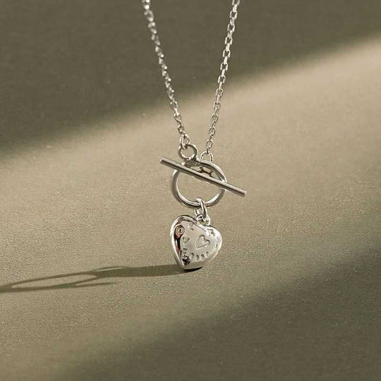 Lady Love Letters Heart 925 Sterling Silver Necklace - JEWELLY