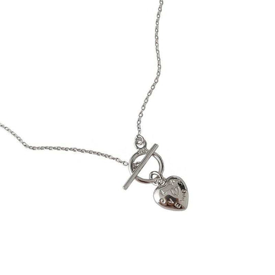 Lady Love Letters Heart 925 Sterling Silver Necklace - JEWELLY