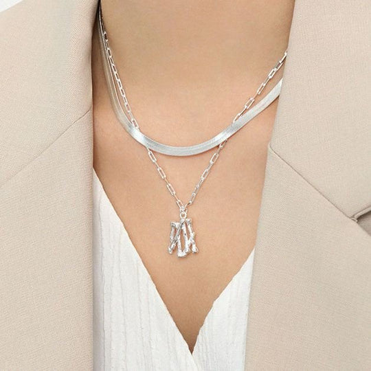 Minimalism Flat Snake Chain 925 Sterling Silver Choker Necklace - JEWELLY