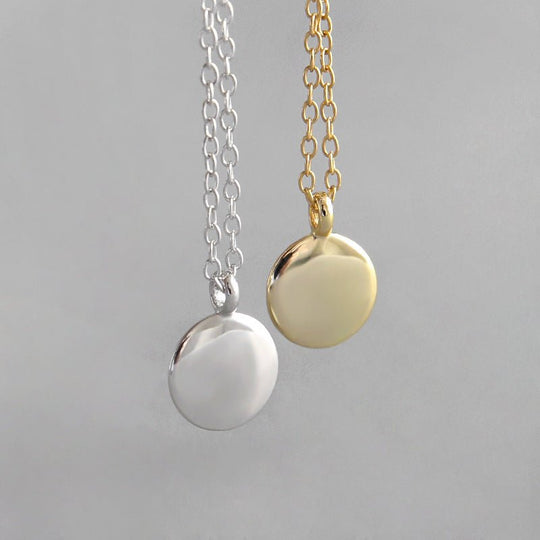 Minimalist Geometry Round Bean 925 Sterling Silver Necklace - JEWELLY