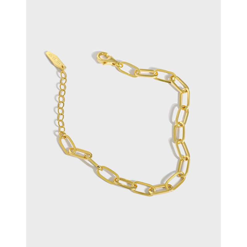 Modern Hollow Chain Fashion 925 Sterling Silver Bracelet - JEWELLY