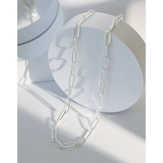 Modern Hollow Chain Simple 925 Sterling Silver Necklace - JEWELLY