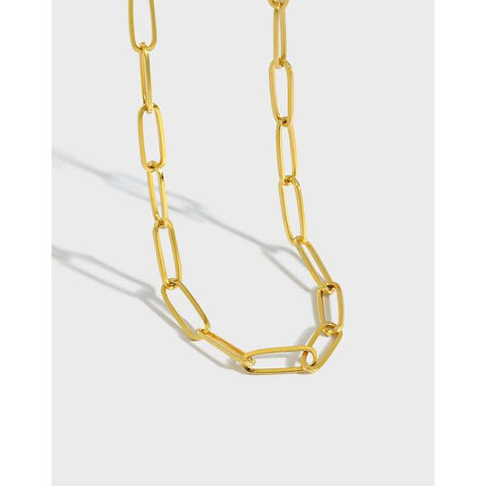 Modern Hollow Chain Simple 925 Sterling Silver Necklace - JEWELLY