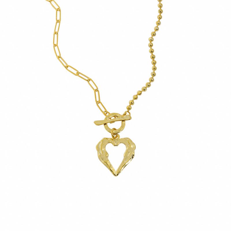 Office OT Irregular Heart 925 Sterling Silver Necklace - JEWELLY