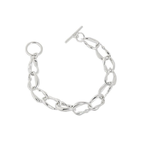 Office OT Twisted Rombo Chain 925 Sterling Silver Bracelet - JEWELLY