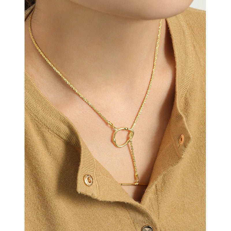 Office Popcorn Chain OT Shape 925 Sterling Silver Necklace - JEWELLY