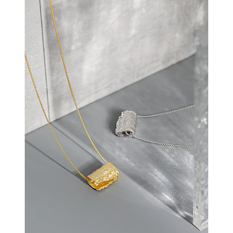 Party Irregular Geometry Block 925 Sterling Silver Necklace - JEWELLY