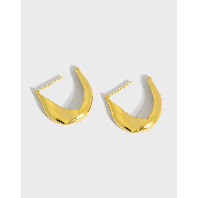 Party Twisted Circle 925 Sterling Silver Hoop Earrings - JEWELLY