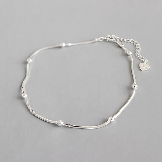 Simple Beads 925 Sterling Silver Bracelet - JEWELLY