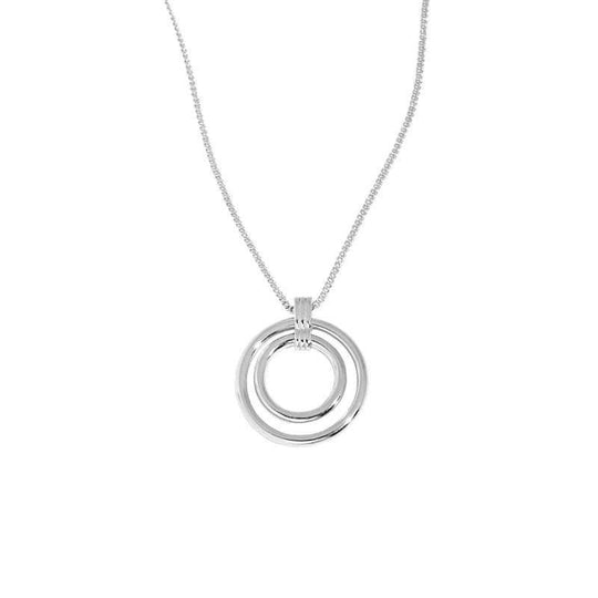 Simple Daughter Circle Rings 925 Sterling Silver Necklace - JEWELLY